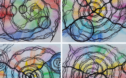 Spirals in NeuroGraphica drawing